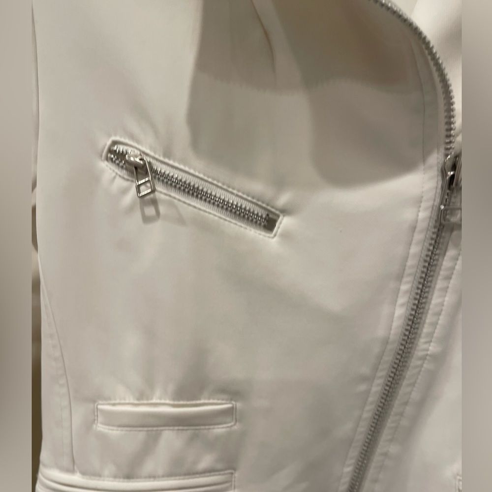 Veronica Beard Sleek White Leather Jacket - Picture 10 of 16